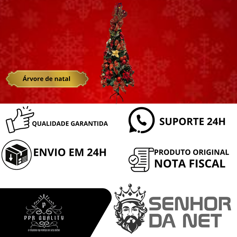 Árvore Natal Cone de LED 1,80m RGB com Controle App