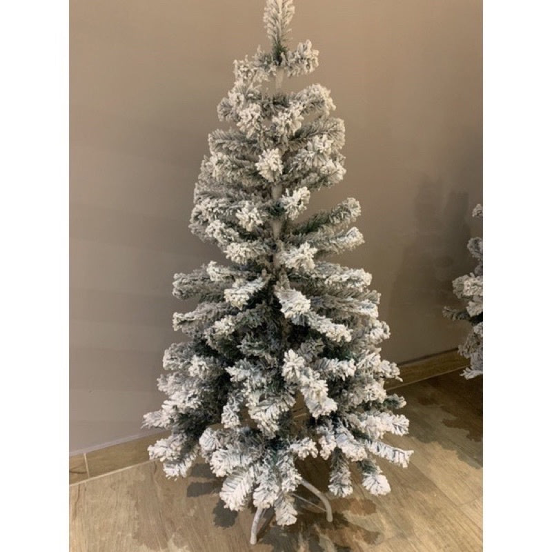 Árvore de Natal Pinheiro Neve Luxo 120cm 200 galhos e 150cm 312 galhos