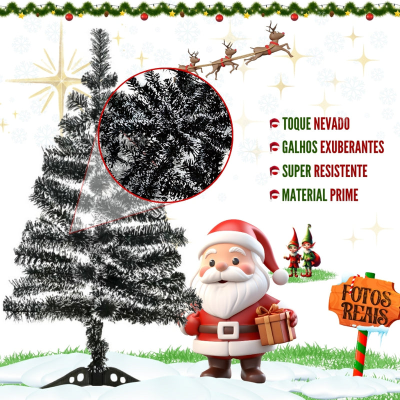 Kit Árvore Natal Decorada Papei Noel 60cm Meio Metro 0,60m Enfeites Kit Natal Completo Pisca LED