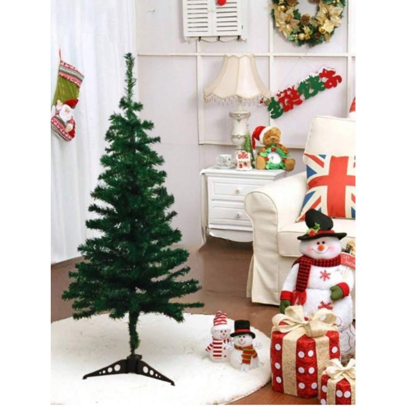 Kit Arvore Natal 120cm 120 Galhos Verde Pinheiro Mais 100 Enfeites Decoração Natalina