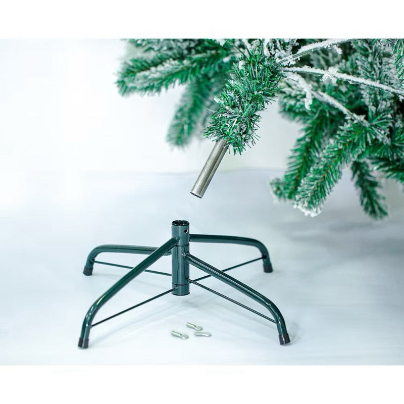 Árvore de Natal Pinheiro Neve Luxo 120cm 200 galhos e 150cm 312 galhos