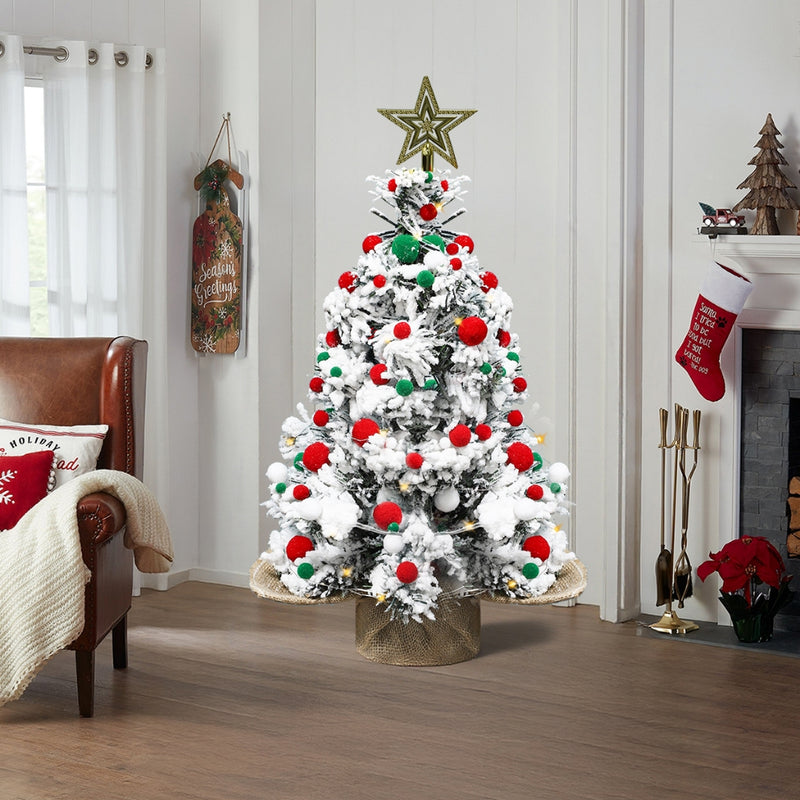 Natal Luxo  Pinheiro com Efeito Neve Nevada - 40/45/60cm  Decoração Festiva Premium