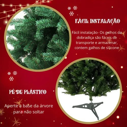 Árvore De Natal Zenx Medali Pinheiro Pisca Led 120cm/150cm