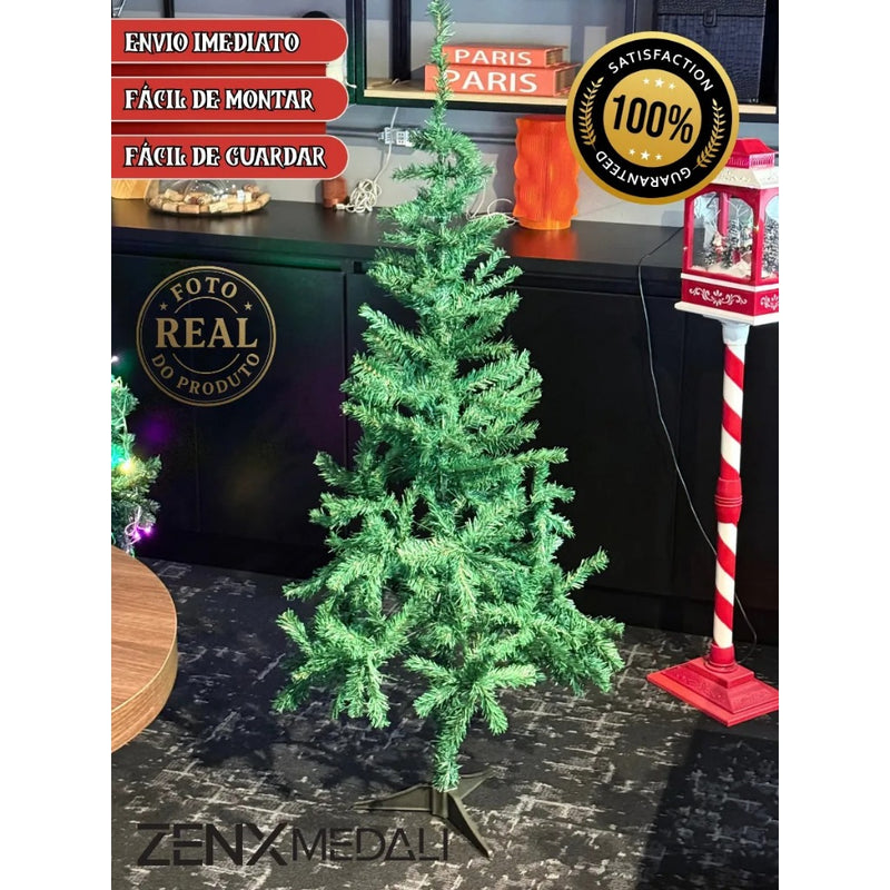Árvore de Natal 280 Galhos 150cm Cheia Decoração COM Pisca Led Prova D'água