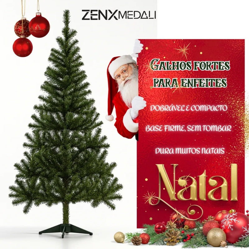 Árvore de Natal 280 Galhos 150cm Cheia Decoração COM Pisca Led Prova D'água