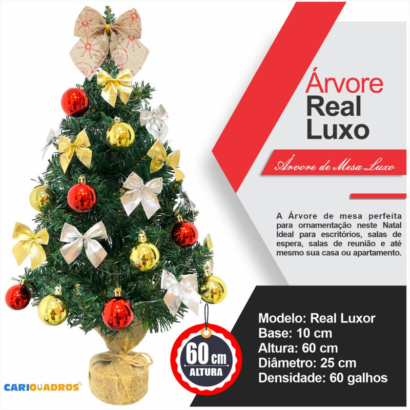 Arvore De Natal De Mesa Luxo Decorada Nevada Pinheiro Premium Cheia Completa