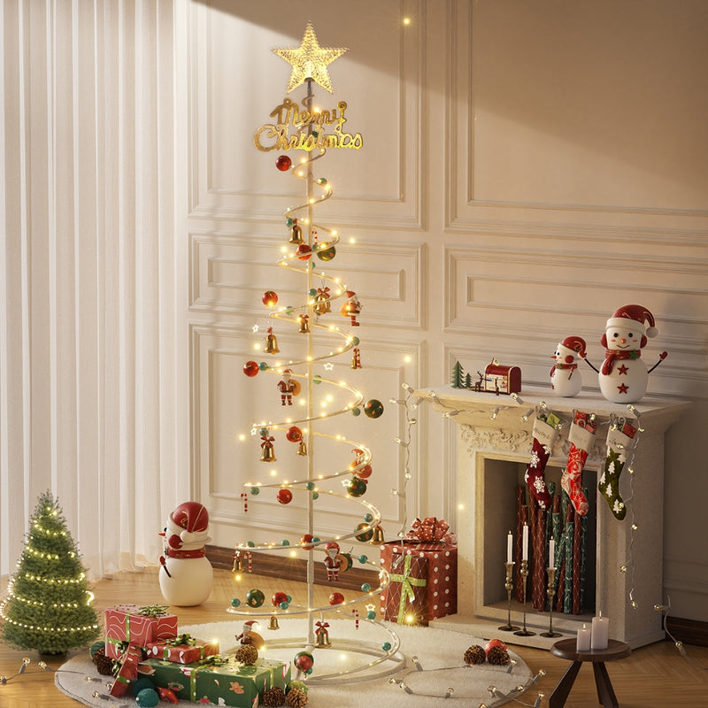 🎄 Árvore de Natal Dobrável 1,8m LED com Kit Completo de Enfeites – Decoração Festiva e Prática N10