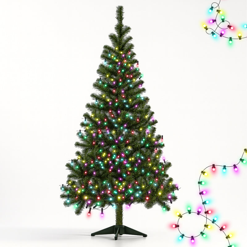 Árvore de Natal 280 Galhos 150cm Cheia Decoração COM Pisca Led Prova D'água