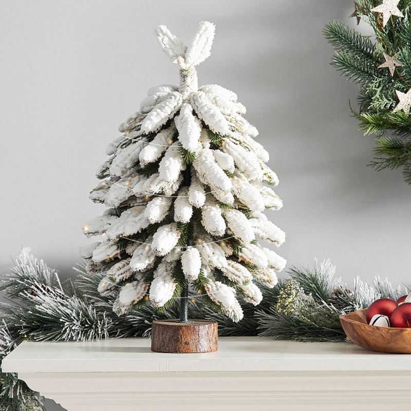 Árvore De Natal Luxo Pinheiro Com Neve Nevada 40-60Cm Para Decoração