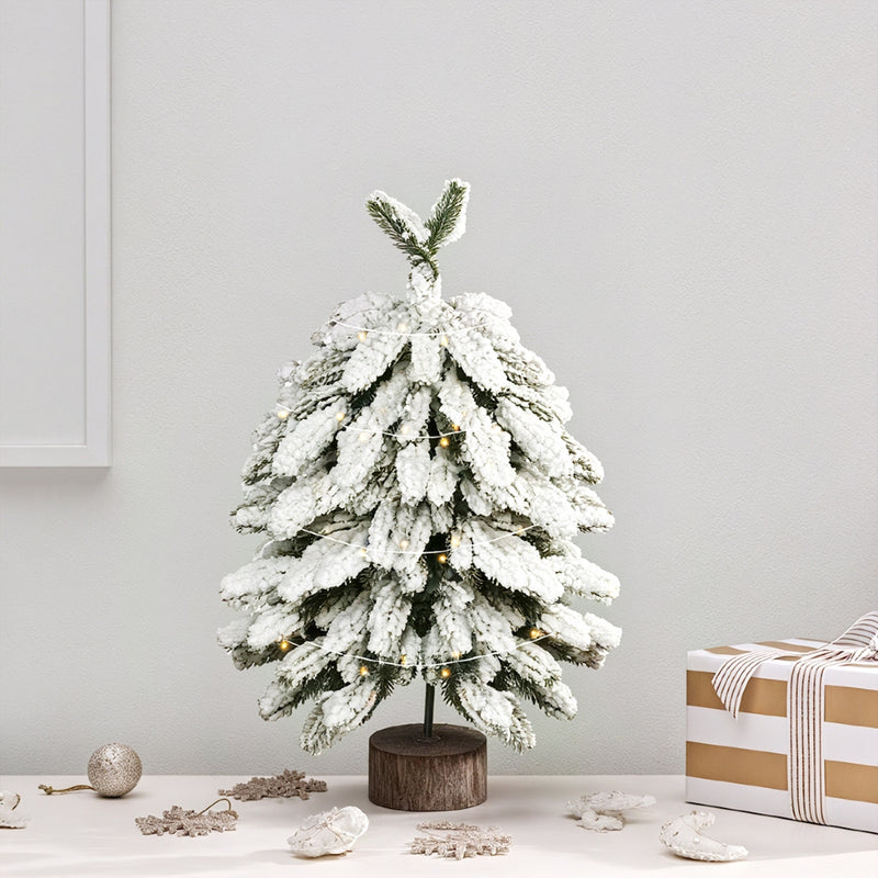 Árvore De Natal Luxo Pinheiro Com Neve Nevada 40-60Cm Para Decoração