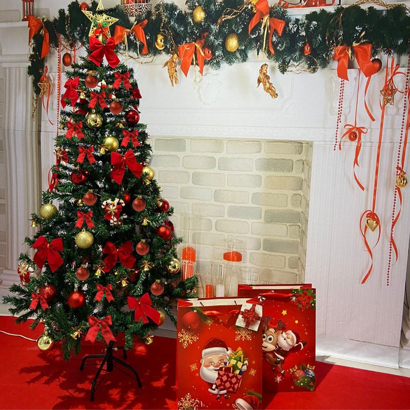 Árvore de Natal decorada Verde 1,50 Metros 400Galhos Pinheiro Canadense pé Luxo Premium