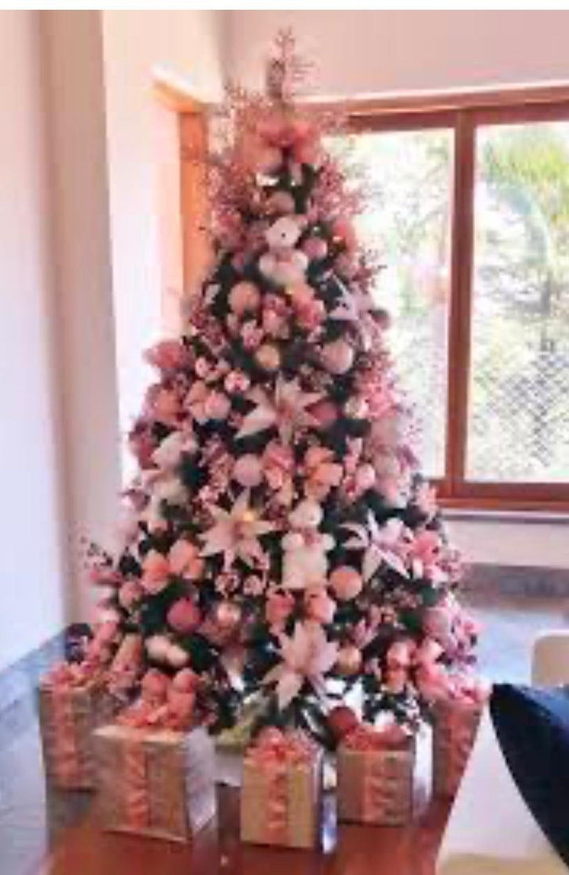 Árvore de Natal Decorada Flores e Ursos